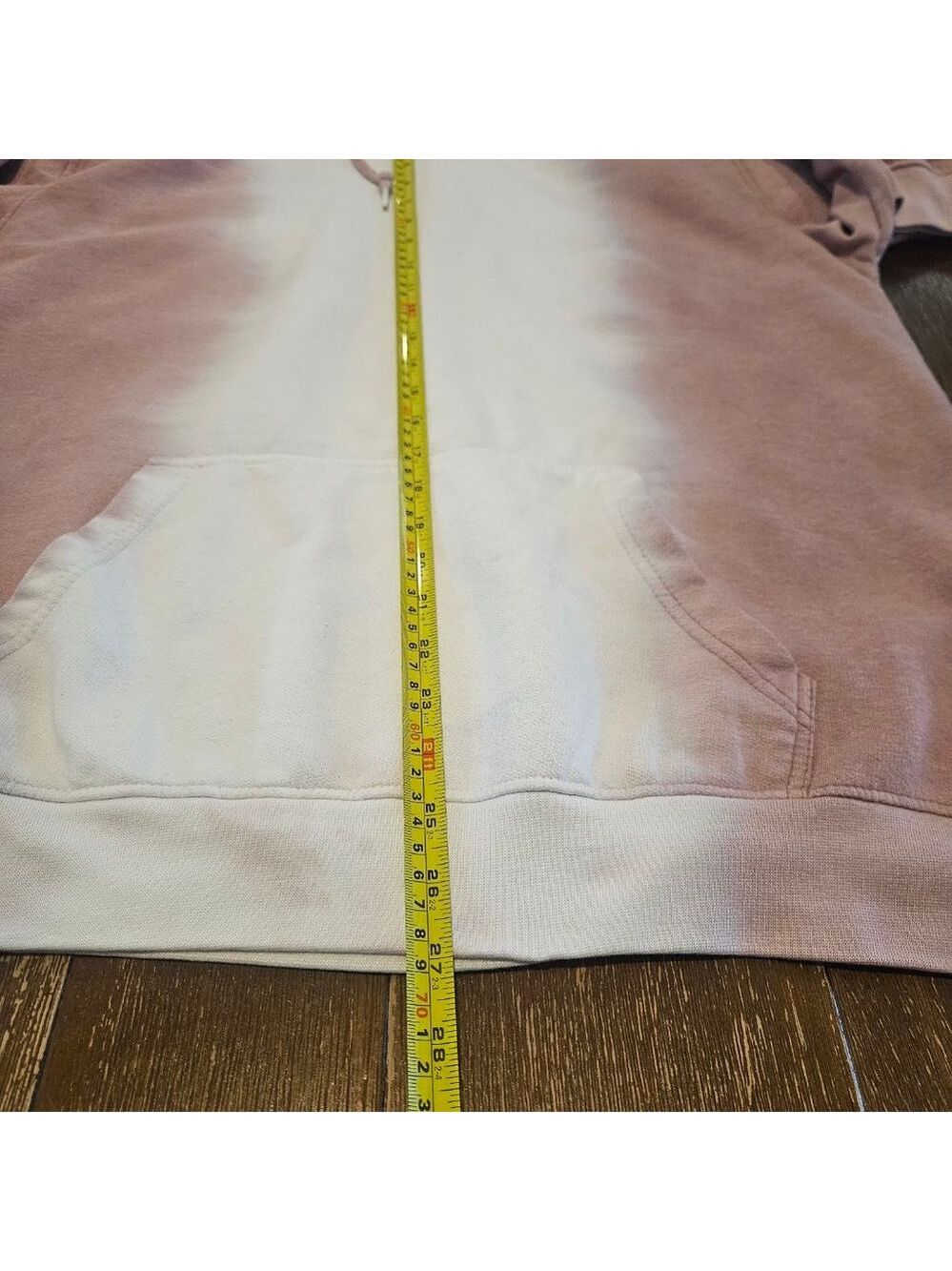 Women's PRETTYLITTLETHING Tie-Dye Hoodie Plus Size 16 Pink and White - Picture 9 of 10